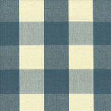 Hampton Check Teal by Kasmir Designer Fabric 5089 100% Cotton INDIA 6,000 Wyzenbeek Double Rubs Horizontal: 8 inches and Vertical: 8 inches 54 - Swanky Fabrics -