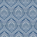 Impromptu Cobalt by Kasmir Designer Fabric 5115 100% Cotton SPAIN 100,000 Wyzenbeek Double Rubs Horizontal: 13 4/8 inches and Vertical: 27 inches 54 - 55 - Swanky Fabrics -