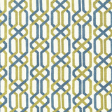Maze Fret Split Pea by Kasmir Designer Fabric 5065 100% Cotton USA 15,000 Wyzenbeek Double Rubs Horizontal: 13 4/8 inches and Vertical: 9 inches 54 - Swanky Fabrics -