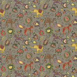 Menagerie Glacier by Kasmir Designer Fabric 1435 100% Cotton INDONESIA 15,000 Wyzenbeek Double Rubs Horizontal: 27 inches and Vertical: 27 inches 54 - 55 - Swanky Fabrics -