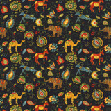 Menagerie Jungle by Kasmir Designer Fabric 1433 100% Cotton INDONESIA 15,000 Wyzenbeek Double Rubs Horizontal: 27 inches and Vertical: 27 inches 54 - 55 - Swanky Fabrics -