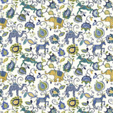 Menagerie Starlight by Kasmir Designer Fabric 1436 100% Cotton INDONESIA 15,000 Wyzenbeek Double Rubs Horizontal: 27 inches and Vertical: 27 inches 54 - 55 - Swanky Fabrics -
