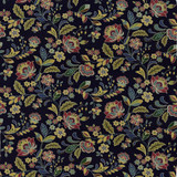 Mon Ami Midnight by Kasmir Designer Fabric 5065 100% Cotton PAKISTAN 15,000 Wyzenbeek Double Rubs Horizontal: 54.00 inches and Vertical: 25 2/8 inches 54 - 55 - Swanky Fabrics -