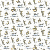 Quicksy Mice Bewitched by Kasmir Designer Fabric 1445 100% Cotton TURKEY Not Tested Horizontal: 13 4/8 inches and Vertical: 12 5/8 inches 55 - Swanky Fabrics -
