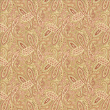 Willow Paisley Vintage Gold by Kasmir Designer Fabric 5079 100% Cotton USA 30,000 Wyzenbeek Double Rubs Horizontal: 9 inches and Vertical: 6 3/8 inches 54 - Swanky Fabrics -