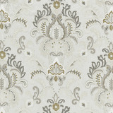 Ava Damask Embroidery/Mineral 27164-002 by Scalamandre Designer Fabric SCALAMANDRE WAREHOUSE 46% LINEN 27% POLYESTER 27% VISCOSE INDIA LIGHT DUTY Horizontal: 23.625" and Vertical: 24.75" 50" - Swanky Fabrics -