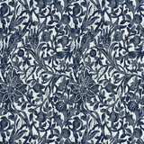 Bali Floral/Ultramarine 27195-006 by Scalamandre Designer Fabric SCALAMANDRE WAREHOUSE 100% SOLUTION DYED ACRYLIC MEXICO LIGHT DUTY Horizontal: 16.5" and Vertical: 13.25" 54" - Swanky Fabrics -