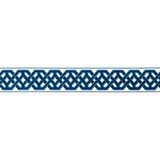 Beaufort Velvet Tape/Porcelain T3322-003 by Scalamandre Trim Designer Trim SCALAMANDRE WAREHOUSE 49% RAYON 27% POLYESTER 24% FIBRANNE CHINA LIGHT DUTY Horizontal: 2.125" and Vertical: 3.25" - Swanky Fabrics -