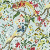 Botany Bay/Sky Multi 1340-001 by Old World Weavers Designer Fabric SCALAMANDRE WAREHOUSE 82% VISCOSE 18% LINEN ENGLAND MEDIUM DUTY Horizontal: 43.25" and Vertical: 27" 54" - Swanky Fabrics -
