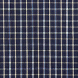 Bristol Plaid/Navy 27121-004 by Scalamandre Designer Fabric SCALAMANDRE WAREHOUSE 54% VISCOSE 26% LINEN 14% COTTON|6% POLYESTER ITALY MEDIUM DUTY Horizontal: 3.5" and Vertical: 3.5" 55" - Swanky Fabrics -
