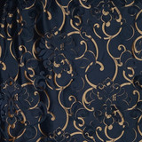 Cimarosa/Midnight 1059-004 by Old World Weavers Designer Fabric SUPPLIERS WAREHOUSE EUROPE 73% SILK 27% LINEN ITALY Horizontal: 27.25" and Vertical: 28" 56" - Swanky Fabrics -
