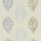 Coral Reef Embroidery/Sand 27204-004 by Grey Watkins Designer Fabric SCALAMANDRE WAREHOUSE 12% POLYESTER|35% COTTON 35% LINEN 18% VISCOSE INDIA LIGHT DUTY Horizontal: 14" and Vertical: 52" 52" - Swanky Fabrics -