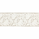 Coventry Embroidered Tape/Flax T3296-001 by Scalamandre Trim Designer Trim SCALAMANDRE WAREHOUSE 70% LINEN 30% SPUN VISCOSE INDIA LIGHT DUTY Horizontal: and Vertical: 5" - Swanky Fabrics -