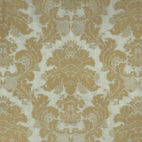 Damasco Sienese/Mist Grey On Blue Strie 20166M-005 by Scalamandre Designer Fabric SCALAMANDRE WAREHOUSE 100% SILK INDIA LIGHT DUTY Horizontal: 22" and Vertical: 27" 54" - Swanky Fabrics -