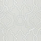 Damascus Embroidery/Pearl Grey 27073-003 by Scalamandre Designer Fabric SCALAMANDRE WAREHOUSE 16% SPUN POLYESTER|36% VISCOSE 29% LINEN 19% COTTON INDIA LIGHT DUTY Horizontal: 31.5" and Vertical: 25.625" 51" - Swanky Fabrics -