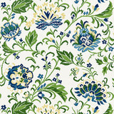 Delphine Embroidery/Jardin 27173-002 by Scalamandre Designer Fabric SCALAMANDRE WAREHOUSE 66% COTTON 18% VISCOSE 16% SPUN POLYESTER INDIA MEDIUM DUTY Horizontal: 22.875" and Vertical: 24.875" 49.625" - Swanky Fabrics -