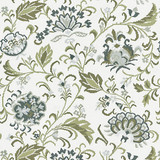 Delphine Embroidery/Ash 27173-003 by Scalamandre Designer Fabric SCALAMANDRE WAREHOUSE 66% COTTON 18% VISCOSE 16% SPUN POLYESTER INDIA MEDIUM DUTY Horizontal: 22.875" and Vertical: 24.875" 49.625" - Swanky Fabrics -