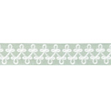 Empress Embroidered Tape/Mineral T3321-002 by Scalamandre Trim Designer Trim SCALAMANDRE WAREHOUSE 90% LINEN 10% VISCOSE INDIA LIGHT DUTY Horizontal: 2" and Vertical: 3.625" - Swanky Fabrics -