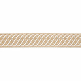 Helix Embroidered Tape/Camel T3284-004 by Scalamandre Trim Designer Trim SCALAMANDRE WAREHOUSE 77% VISCOSE 23% RAYON CHINA LIGHT DUTY Horizontal: and Vertical: 2" - Swanky Fabrics -