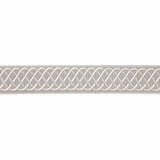 Helix Embroidered Tape/Silver Grey T3284-006 by Scalamandre Trim Designer Trim SCALAMANDRE WAREHOUSE 77% VISCOSE 23% RAYON CHINA LIGHT DUTY Horizontal: and Vertical: 2" - Swanky Fabrics -