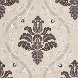 Isabella Embroidery/Graphite 27033-003 by Scalamandre Designer Fabric SCALAMANDRE WAREHOUSE 50% LINEN 27% VISCOSE 16% SPUN VISCOSE|7% SPUN POLYESTER INDIA LIGHT DUTY Horizontal: 30.375" and Vertical: 24.5" 54" - Swanky Fabrics -