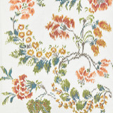 Kew Gardens Warp Print/Multi On Ivory 16611-001 by Scalamandre Designer Fabric SCALAMANDRE WAREHOUSE 55% COTTON 45% LINEN INDIA LIGHT DUTY Horizontal: 29" and Vertical: 26" 52" - Swanky Fabrics -