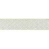 Labyrinth Embroidered Tape/Sand T3319-001 by Scalamandre Trim Designer Trim SCALAMANDRE WAREHOUSE 55% COTTON 45% SPUN POLYESTER INDIA LIGHT DUTY Horizontal: 2.75" and Vertical: 5.75" - Swanky Fabrics -