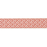 Labyrinth Embroidered Tape/Coral T3319-003 by Scalamandre Trim Designer Trim SCALAMANDRE WAREHOUSE 55% COTTON 45% SPUN POLYESTER INDIA LIGHT DUTY Horizontal: 2.75" and Vertical: 5.75" - Swanky Fabrics -
