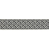 Labyrinth Embroidered Tape/Noir T3319-005 by Scalamandre Trim Designer Trim SCALAMANDRE WAREHOUSE 55% COTTON 45% SPUN POLYESTER INDIA LIGHT DUTY Horizontal: 2.75" and Vertical: 5.75" - Swanky Fabrics -