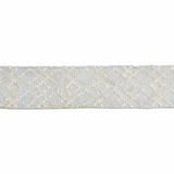 Lattice Tape/Mineral T3295-002 by Scalamandre Trim Designer Trim SCALAMANDRE WAREHOUSE 70% COTTON 30% VISCOSE INDIA LIGHT DUTY Horizontal: 3.75" and Vertical: 2.75" - Swanky Fabrics -