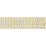 Luxor Velvet Tape/Sand T3304-003 by Scalamandre Trim Designer Trim SCALAMANDRE WAREHOUSE 86% COTTON 14% VISCOSE INDIA LIGHT DUTY Horizontal: 3.75" and Vertical: 4.75" - Swanky Fabrics -