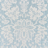 Metalline Damask/Bluestone 27136-003 by Scalamandre Designer Fabric SCALAMANDRE WAREHOUSE 56% LINEN 24% POLYESTER 20% SILK INDIA MEDIUM DUTY Horizontal: 38.625" and Vertical: 27" 54.5" - Swanky Fabrics -