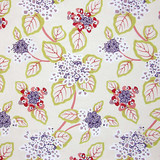 Miranda/Red & Violet HYDR-003 by Grey Watkins Designer Fabric SCALAMANDRE WAREHOUSE 100% COTTON INDIA MEDIUM DUTY Horizontal: 27" and Vertical: 17.25" 51.75" - Swanky Fabrics -