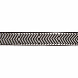 Montauk Herringbone Tape/Charcoal T3285-010 by Scalamandre Trim Designer Trim SCALAMANDRE WAREHOUSE 99% ACRYLIC 1% POLYESTER CHINA LIGHT DUTY Horizontal: and Vertical: 1.875" - Swanky Fabrics -