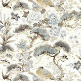 Shenyang Linen Print/Parchment 16601-001 by Scalamandre Designer Fabric SCALAMANDRE WAREHOUSE 100% LINEN UNITED KINGDOM LIGHT DUTY Horizontal: 26" and Vertical: 27" 54" - Swanky Fabrics -