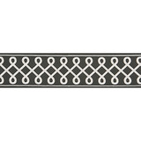 Soutache Embroidered Tape/Charcoal T3281-005 by Scalamandre Trim Designer Trim SCALAMANDRE WAREHOUSE 85% COTTON 15% RAYON INDIA LIGHT DUTY Horizontal: 1.625" and Vertical: 4.5" - Swanky Fabrics -