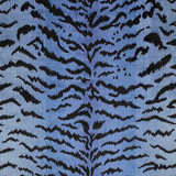 Tigre/Blues & Black 26167MMA-004 by Scalamandre Designer Fabric SCALAMANDRE WAREHOUSE 69% VISCOSE 18% POLYESTER 13% COTTON USA MEDIUM DUTY Horizontal: 30.5" and Vertical: 24.75" 48.5" - Swanky Fabrics -