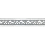 Wave Tape/Smoke T3313-003 by Scalamandre Trim Designer Trim SCALAMANDRE WAREHOUSE 100% POLYOLEFIN UNITED KINGDOM HEAVY DUTY Horizontal: 1.125" and Vertical: 2.375" - Swanky Fabrics -