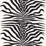 Zebra/Black 16366M-001 by Scalamandre Designer Fabric SCALAMANDRE WAREHOUSE 100% LINEN UNITED KINGDOM MEDIUM DUTY Horizontal: 37.5" and Vertical: 54" 57.25" - Swanky Fabrics -