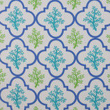 Coral Garden Io Turquoise by RM CoCo Designer Fabric Veranda 100% Polyester 50000 Horizontal: 9 and Vertical: 9 54 - Swanky Fabrics -