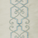 Possibilities Turquoise by RM CoCo Designer Fabric Expressions - Wesco 100% Polyester Horizontal: 10.5 and Vertical: 11.25 54.5 - Swanky Fabrics -