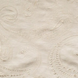 Paisley Parade Ivory by RM CoCo Designer Fabric Color Carnival - Vapor - Wesco 100% POLYESTER EMB: 100% RAYON Horizontal: 17.5 and Vertical: 24.5 52.5 - Swanky Fabrics -