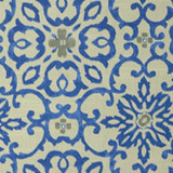 The Hamptons Azure by RM CoCo Designer Fabric Luxe Life - Wesco 100% COTTON Horizontal: 9 and Vertical: 9 54 - Swanky Fabrics -