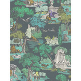 Versailles Grand Viridian by Cole & Son Designer Fabric COLE & SON CONTEMPORARY FABRICS COTTON - 100% Italy HEAVY Horizontal: 29.1 and Vertical: 39 58.25 - Swanky Fabrics -