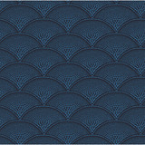 Feather Fan Hyac On Char by Cole & Son Designer Fabric COLE & SON CONTEMPORARY FABRICS VISCOSE - 77%;POLYESTER - 23% Italy HEAVY Horizontal: 7 and Vertical: 4 55.7 - Swanky Fabrics -