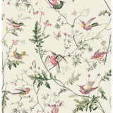 Hummingbirds Cotton Print Classic Multi by Cole & Son Designer Fabric COLE & SON CONTEMPORARY FABRICS COTTON - 100% United Kingdom LIGHT Horizontal: 18 and Vertical: 21 54 - Swanky Fabrics -