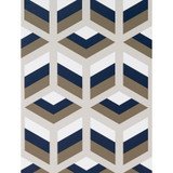 Xabi Azul/Marron by Gaston Y Daniela Designer Wallcovering