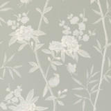 Peony & Blossom Soft Blue by G P & J Baker Designer Wallcovering SIGNATURE PAPER - 100% United Kingdom - Horizontal: 20.488 and Vertical: 25.61 20.488 - Swanky Fabrics -