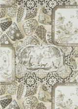 Mulberry China Silver/Taupe by Mulberry Designer Wallcovering