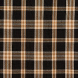 D103 Onyx Plaid by Charlotte Designer Fabric Clubhouse Collection 100% Woven Polyester Asia Exceeds 120,000 Wyzenbeek Rubs (Heavy Duty) Horizontal: 3.25" x Vertical: 3.5" 54 Inches - Swanky Fabrics -